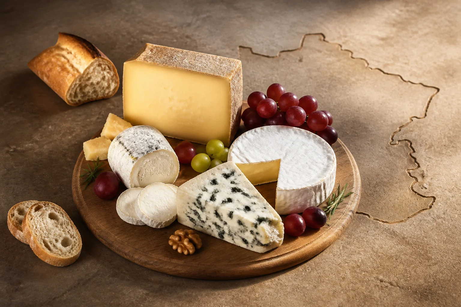 Carte des fromages français : saveurs et terroirs