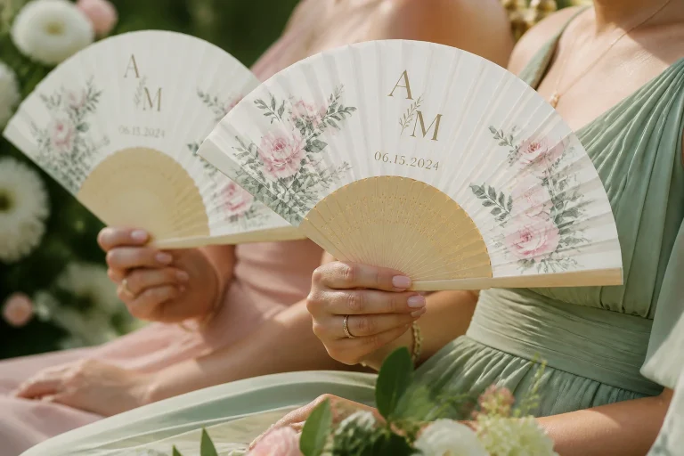 Éventail personnalisé mariage : touche fraîche et mémorable
