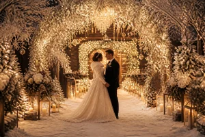 Mariage dhiver feerique