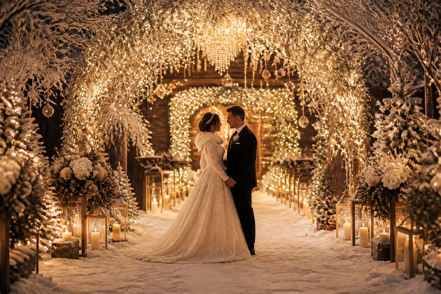 Idées de mariage d&rsquo;hiver : ambiance féerique et chaleureuse