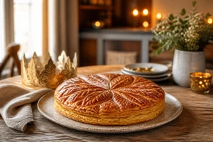 Galette des rois doree et feuilletee
