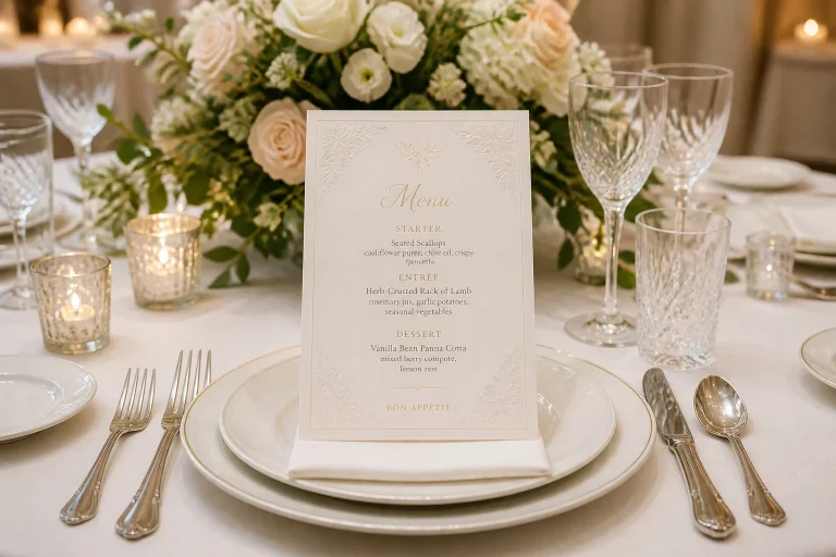 Menu mariage : l&rsquo;élégance au service de vos convives